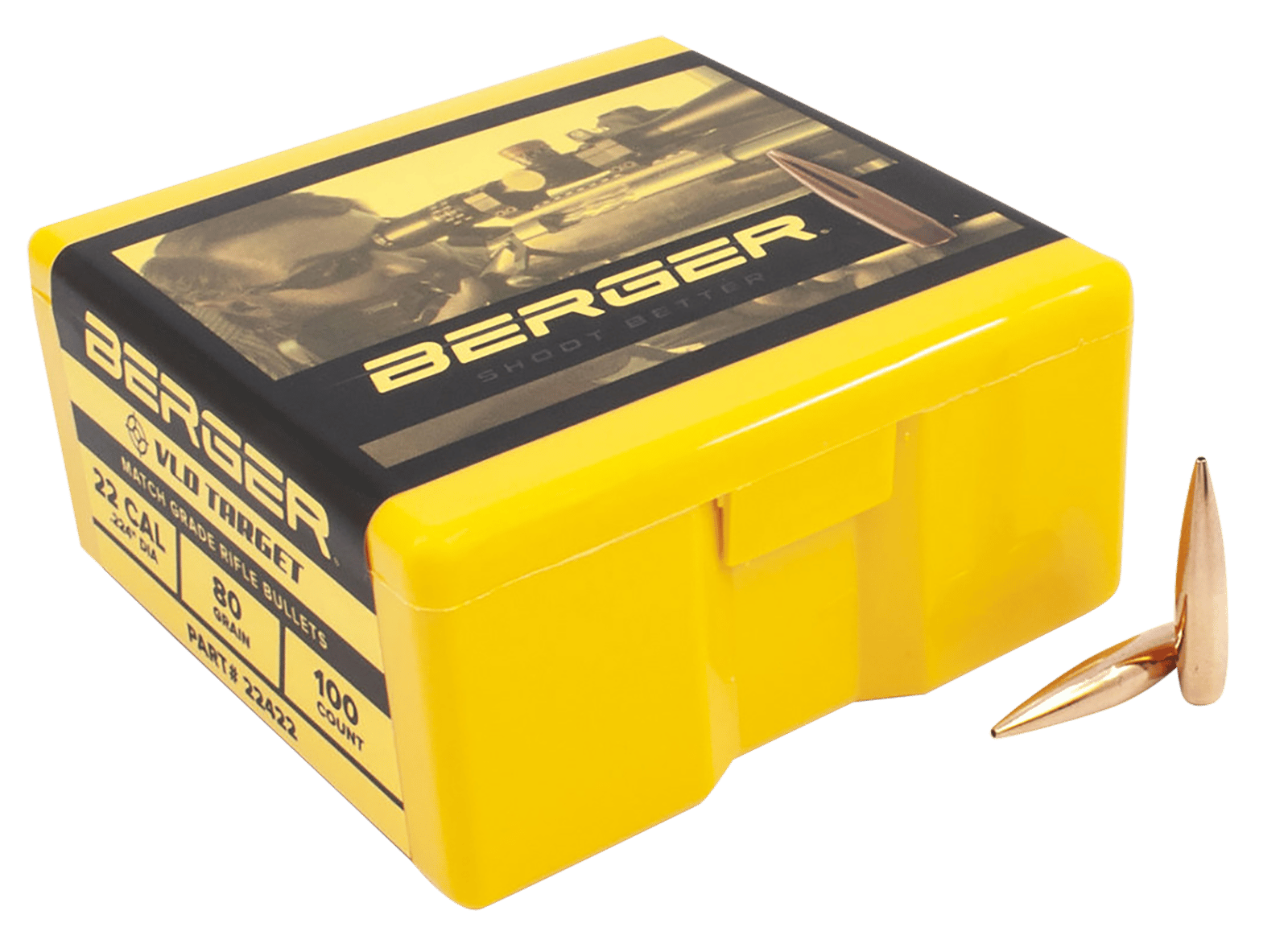 Berger Bullets 22422 VLD Target Long Range 22Cal 80gr 100/Box