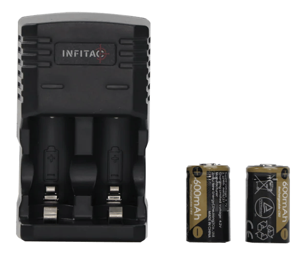 INFITAC BC01         CHARGER AND BATTERIES
