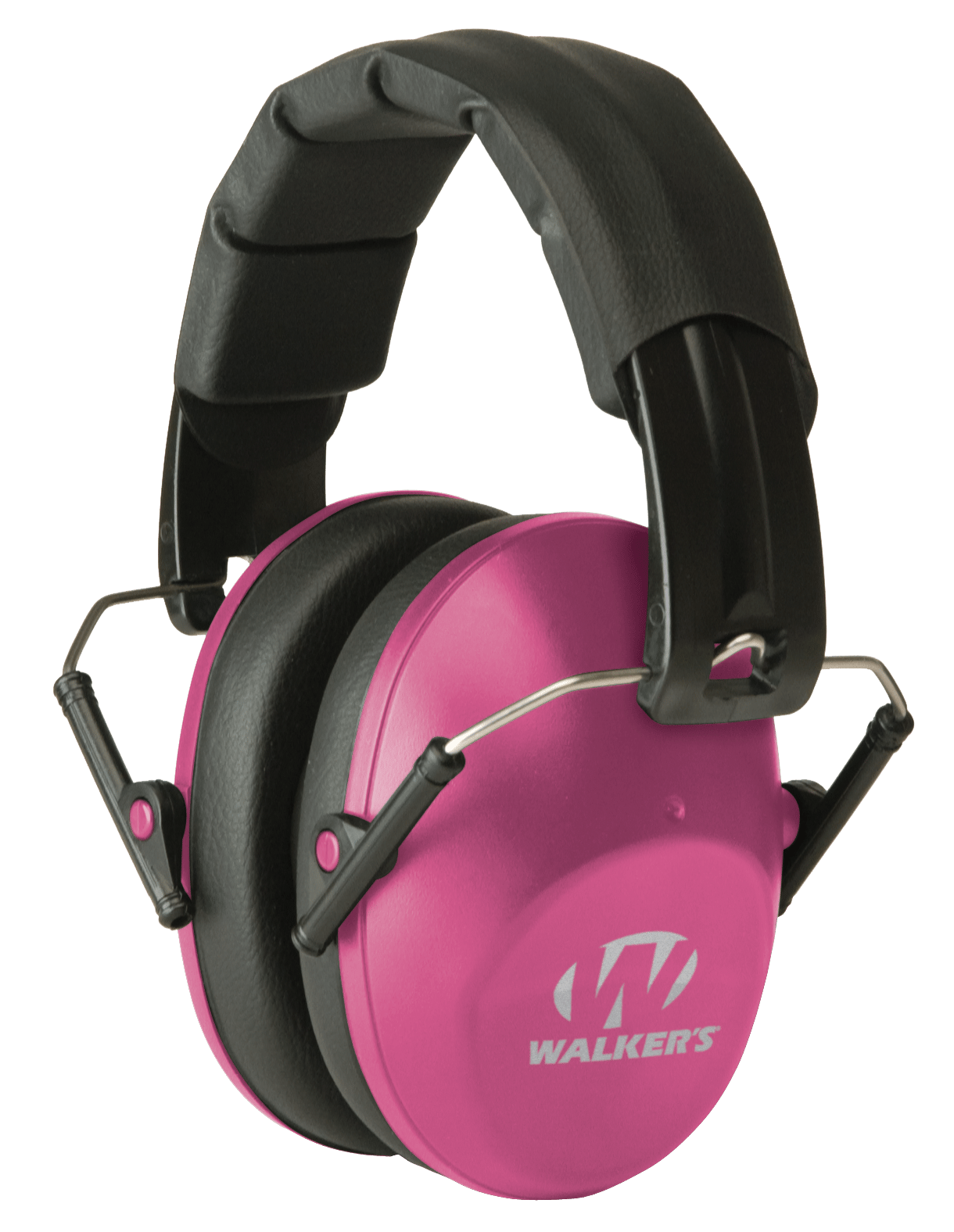 Walker's GWPFPM1PNK Pro Low Profile Passive Muff 22 dB Over the Head Pink/Black Polymer