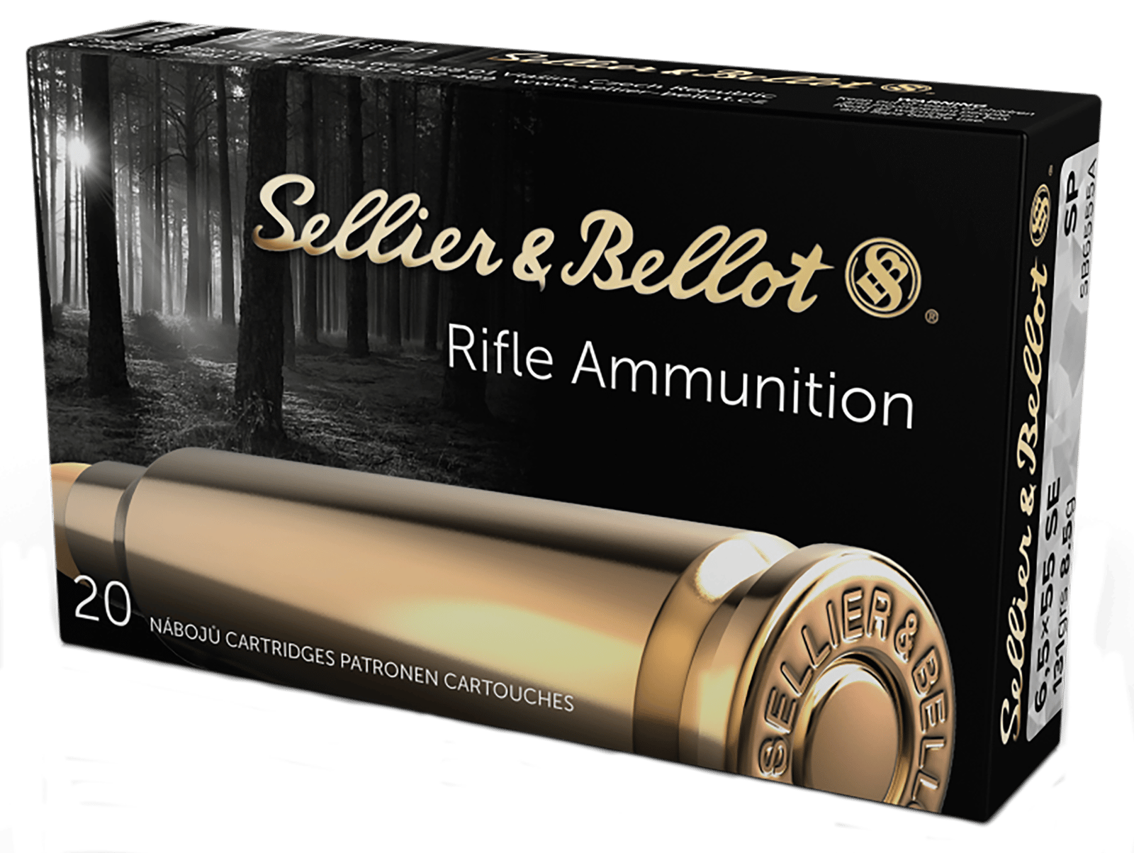 Sellier & Bellot SB6555A Rifle  6.5x55Swedish 131gr Soft Point 20 Per Box/20 Case