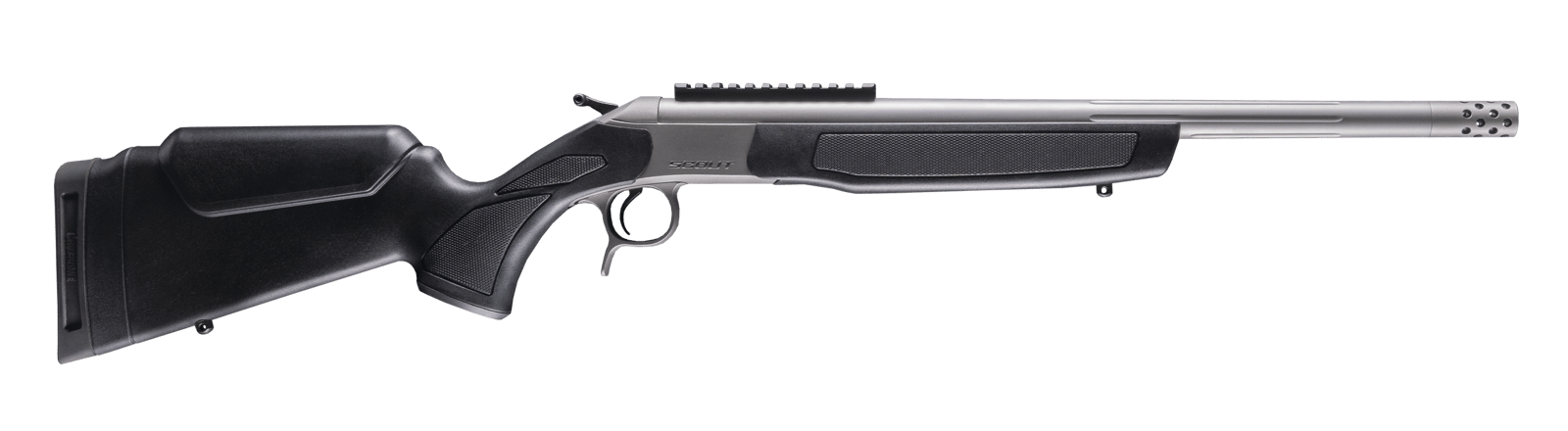 CVA CR4435S Cascade Takedown 243 Win 1rd 20" Matte Stainless Steel Threaded Barrel & Receiver w/Picatinny Rail, Black Synthetic Stock