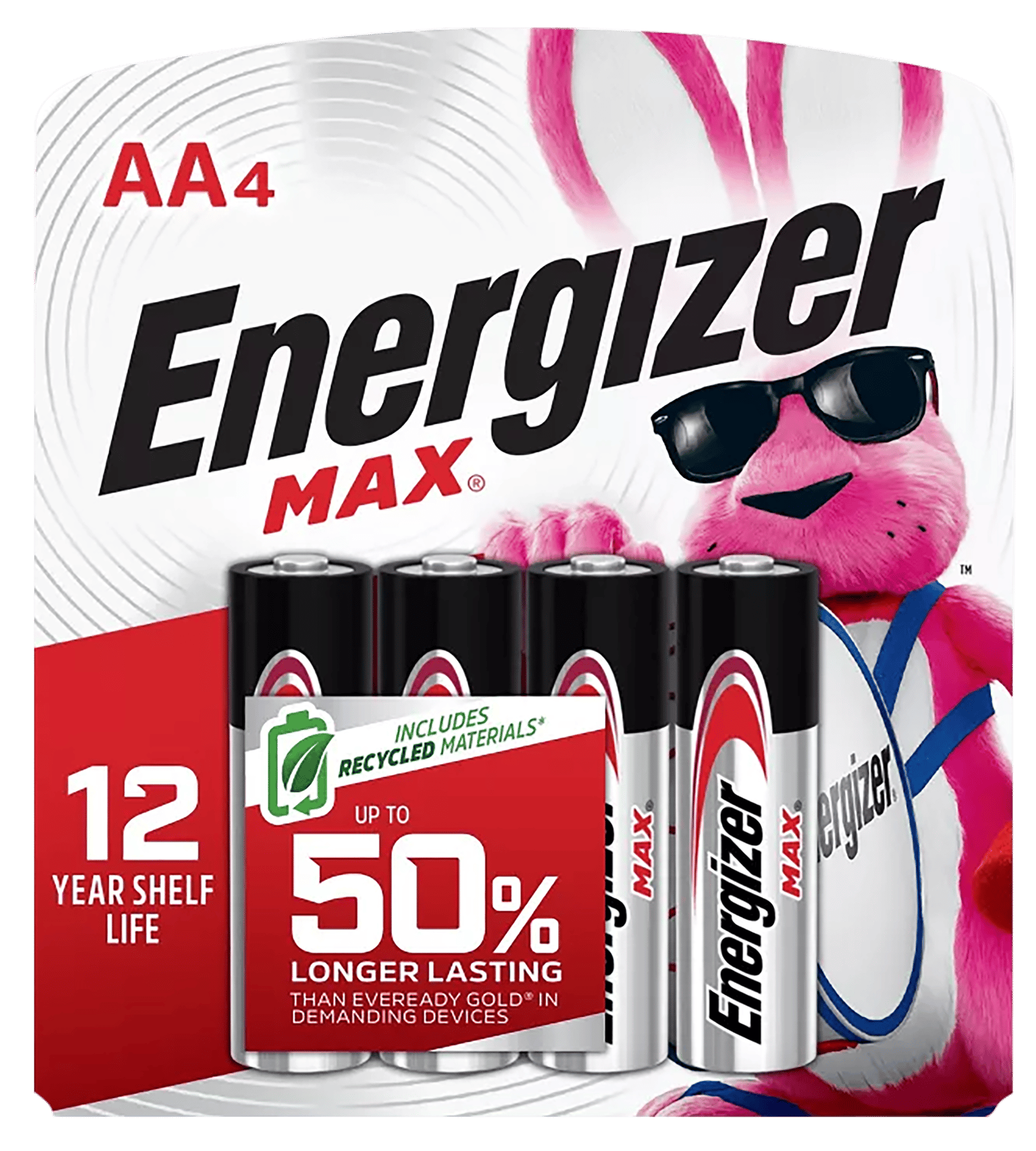 Energizer E91BP4 AA Max Silver 1.5V Alkaline, Qty (4) Single Pack