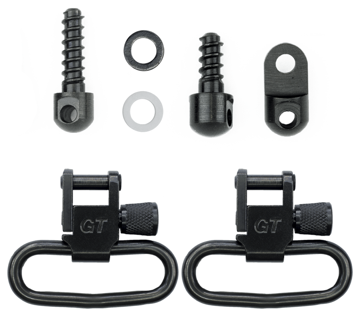 GrovTec US Inc GTSW313 Swivel Set  Rifle 1.25" Black Phosphate Ruger 10/22