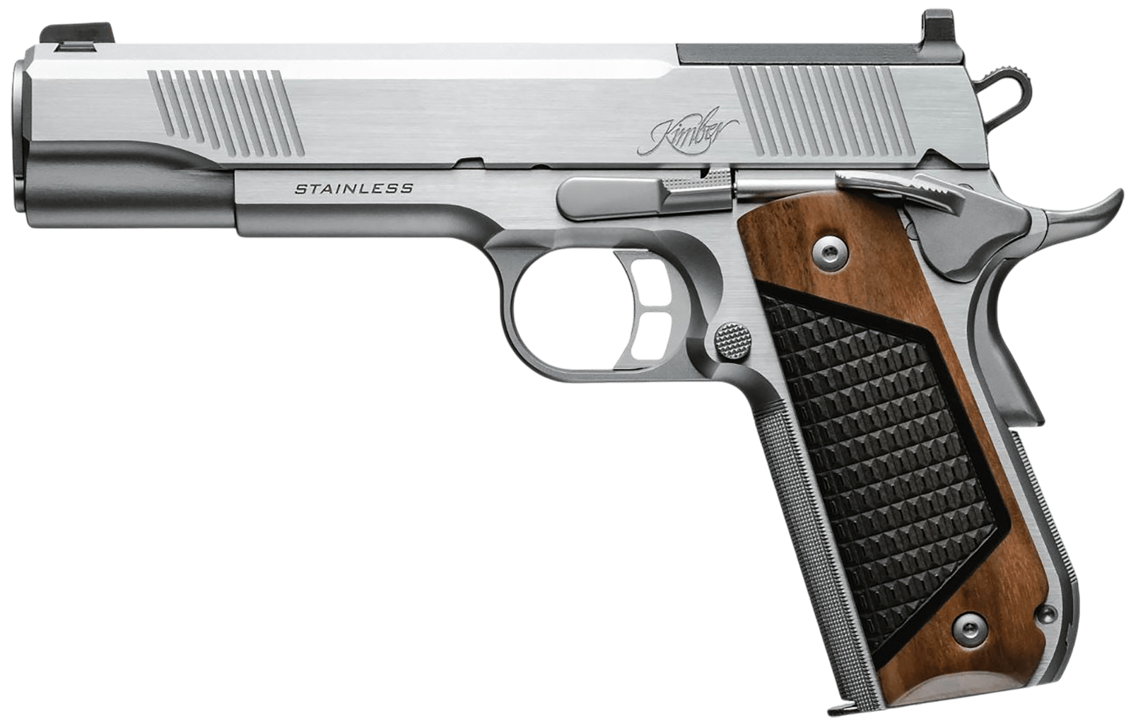 Kimber Mfg, Inc 3200402 Stainless II  45 ACP 7+1 5" Optic Ready/Serrated Slide