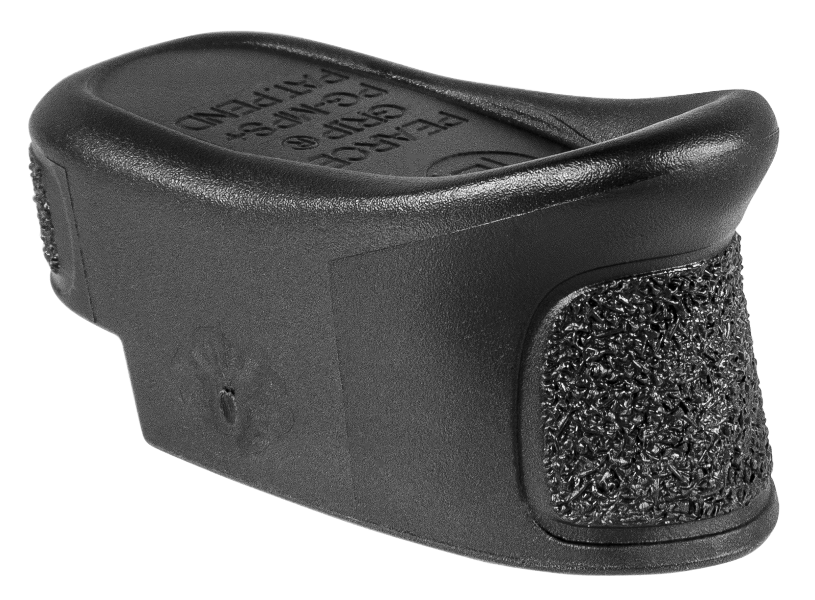 Pearce Grip PGMPS+ Magazine Extension  made of Polymer with Texture Black Finish & 1" Gripping Surface for S&W M&P Shield, M&P Shield M2.0 (Adds 2rds 9mm Luger, 1rd 40 S&W)