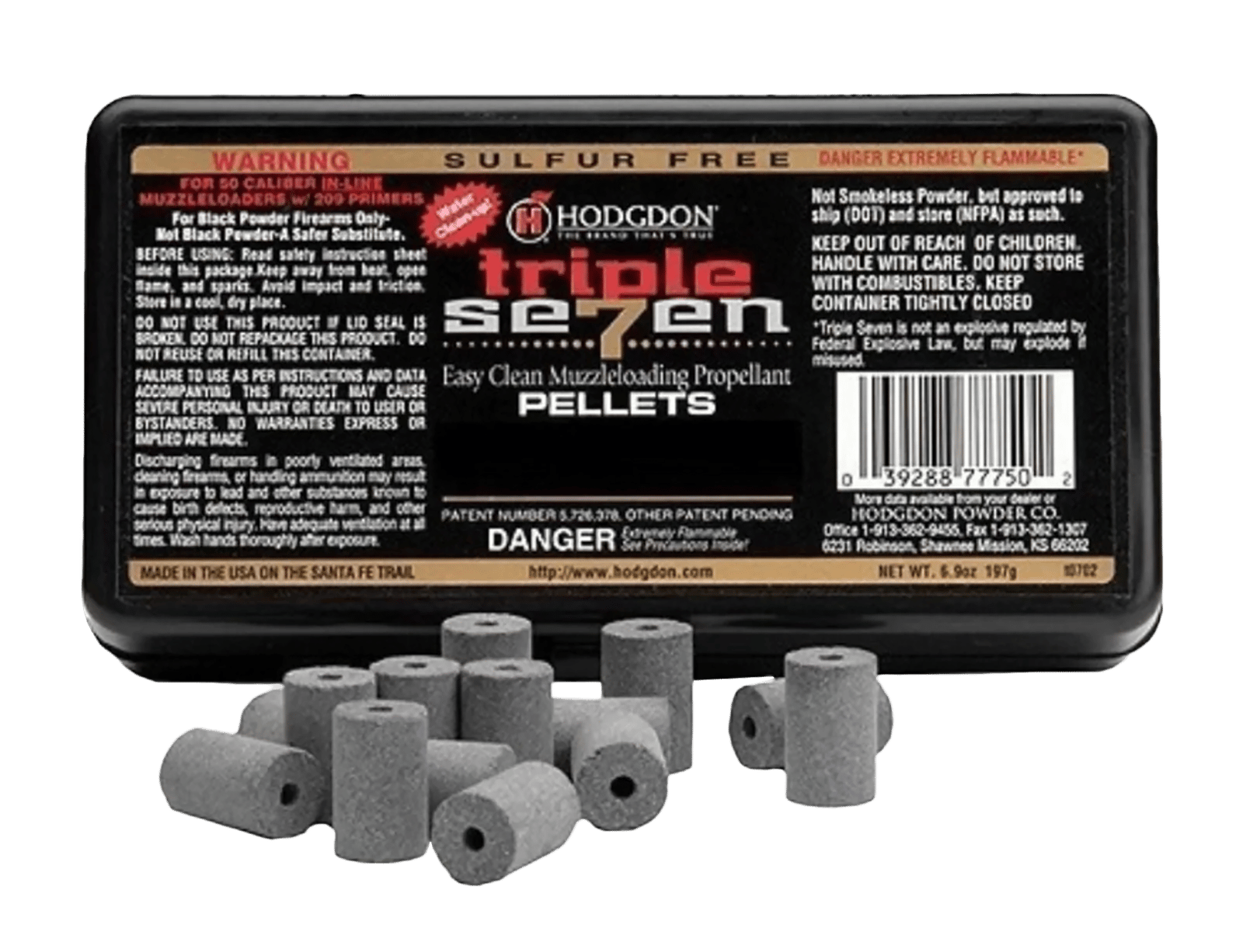 Hodgdon T75050 Triple Seven Pellets 50 Cal 50 Grain 100 Per Box