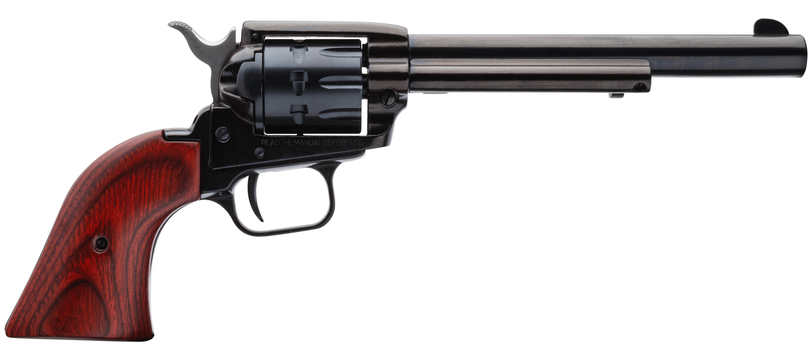 Heritage Mfg RR22999MB6 Rough Rider  22 LR 22 WMR 9 Shot, 6.50" Black Steel Barrel, Black Zinc Alloy Frame, Black Cylinder, Cocobolo Grip, Hammer/Thumb Safety, Exposed Hammer