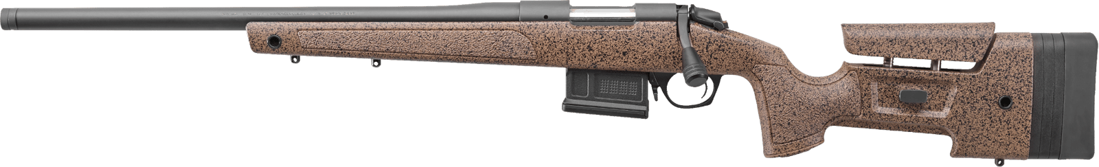 Bergara Rifles B14S354LC B-14 HMR 22-250 Rem 5+1 24" Graphite Black Cerakote Barrel, Black Speckled Brown Molded w/Mini-Chassis, Adjustable LOP & Cheek Piece Stock, Left Hand