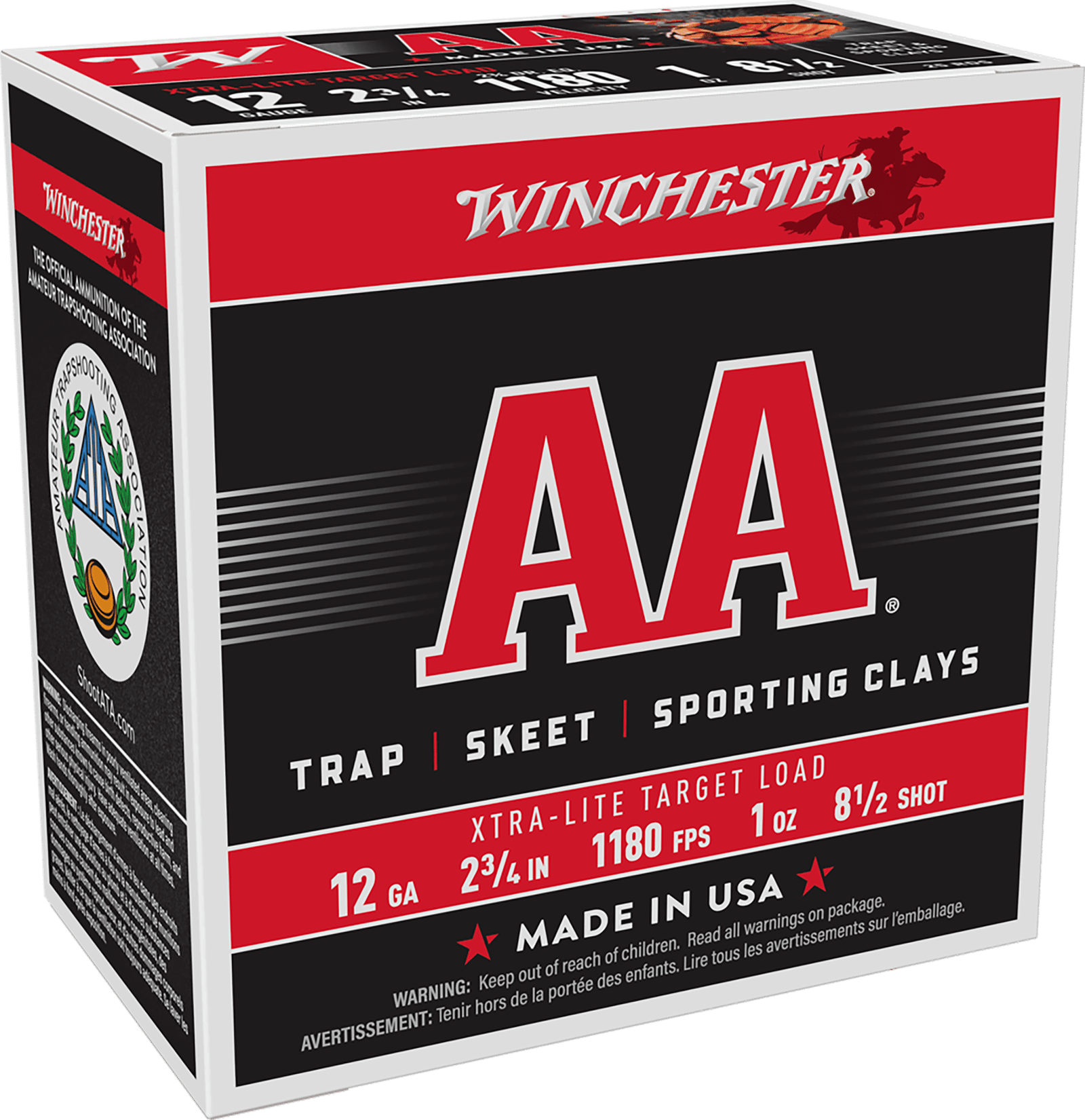 Winchester Ammo AAL1285 AA Xtra-Lite 12Gauge 2.75" 1oz 8.5Shot 25 Per Box/10 Case