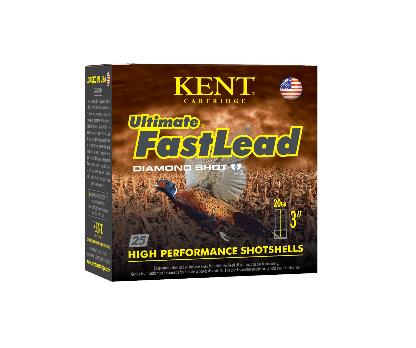 Kent Cartridge K203UFL365 Ultimate Fast Lead 20Gauge 3" 1 1/4oz 5Shot 25 Per Box/10 Case
