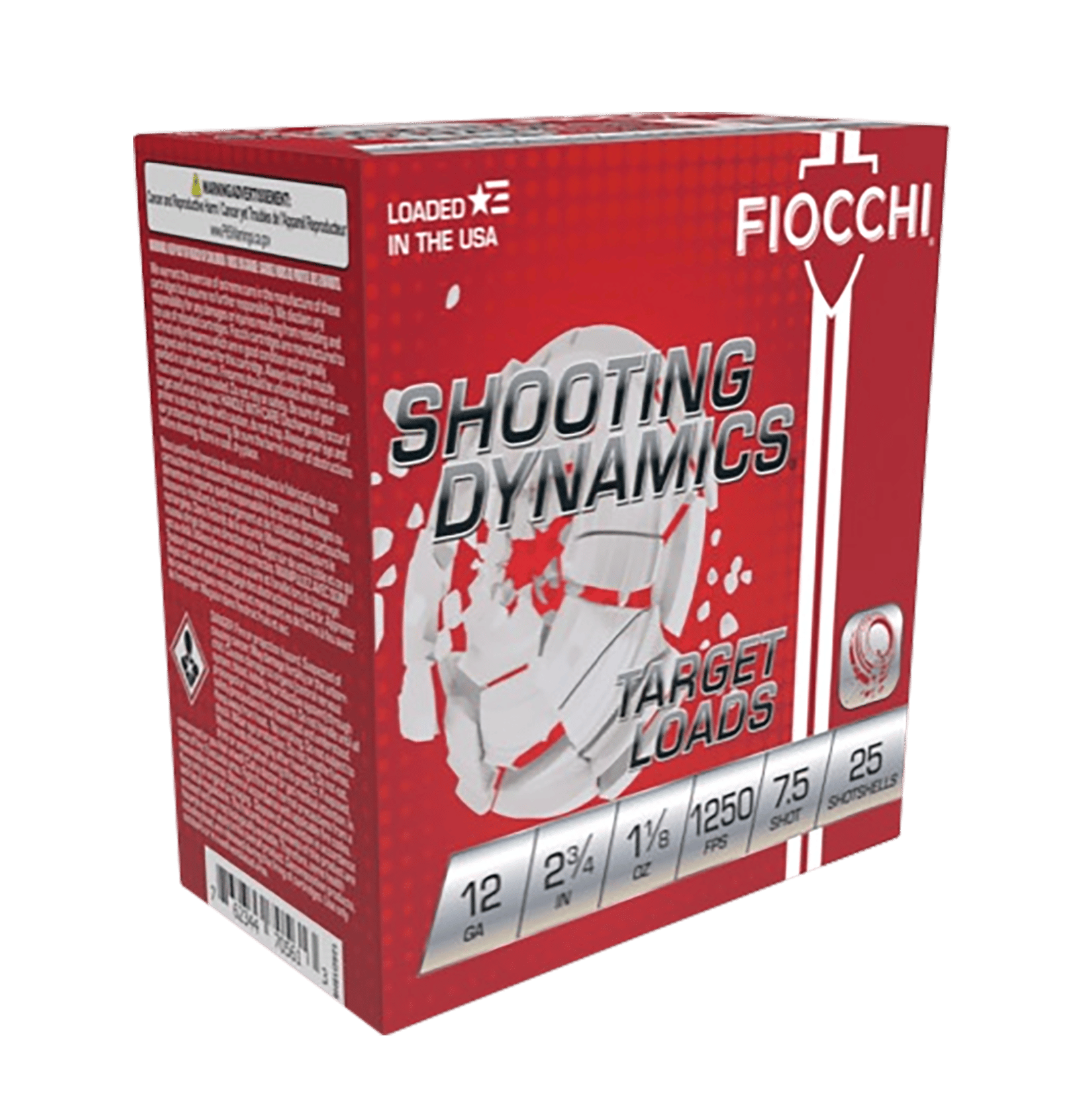 Fiocchi 12SD18X7 Shooting Dynamics  12Gauge 2.75" 1 1/8oz 7.5Shot 25 Per Box/10 Case