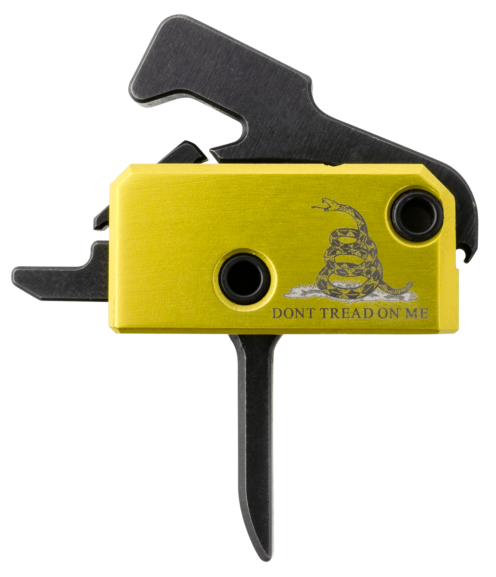 Rise Armament RA140FDTOM Don't Tread on Me Trigger Assembly Single-Stage Flat Trigger with 3.50 lbs Draw Weight, Don't Tread on Me Flag Finish for AR-Platform