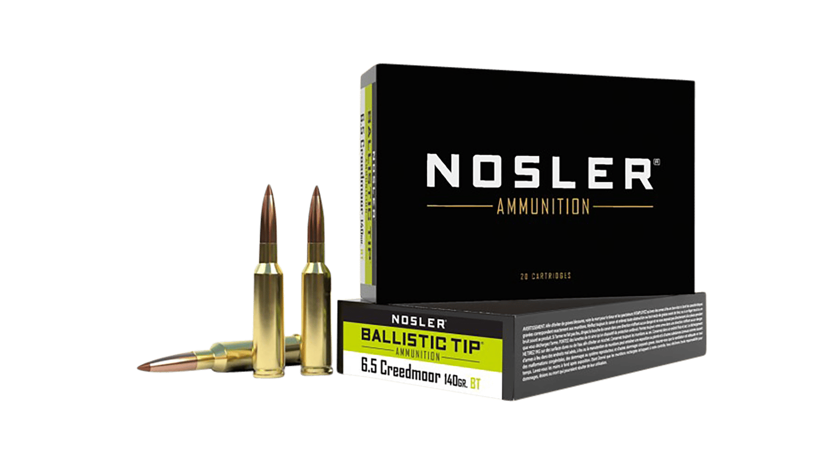Nosler 40064 Ballistic Tip  6.5Creedmoor 140gr Spitzer Ballistic Tip 20 Per Box/10 Case