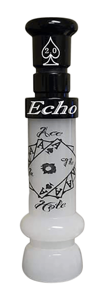 Echo Calls 90023 Ace in The Hole  Open Call Single Reed Mallard Sounds Attracts Ducks Black/Pearl Acrylic