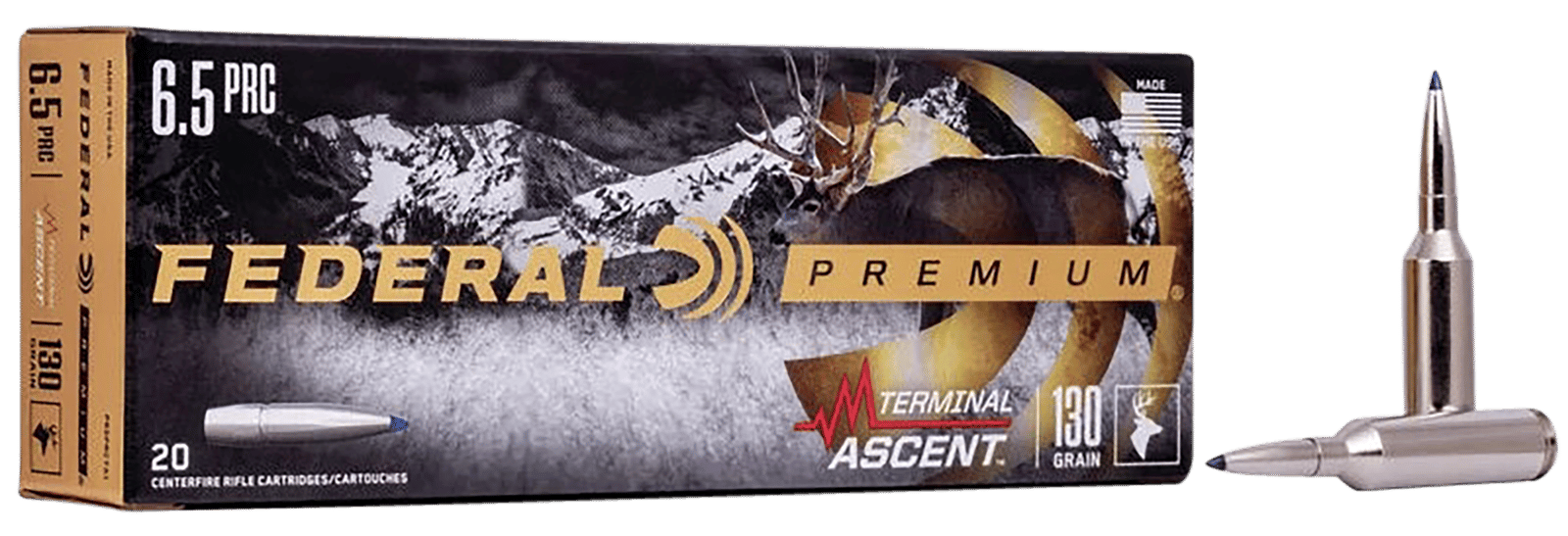 Federal P65PRCTA1 Premium Terminal Ascent 6.5PRC 130gr 20 Per Box/10 Case