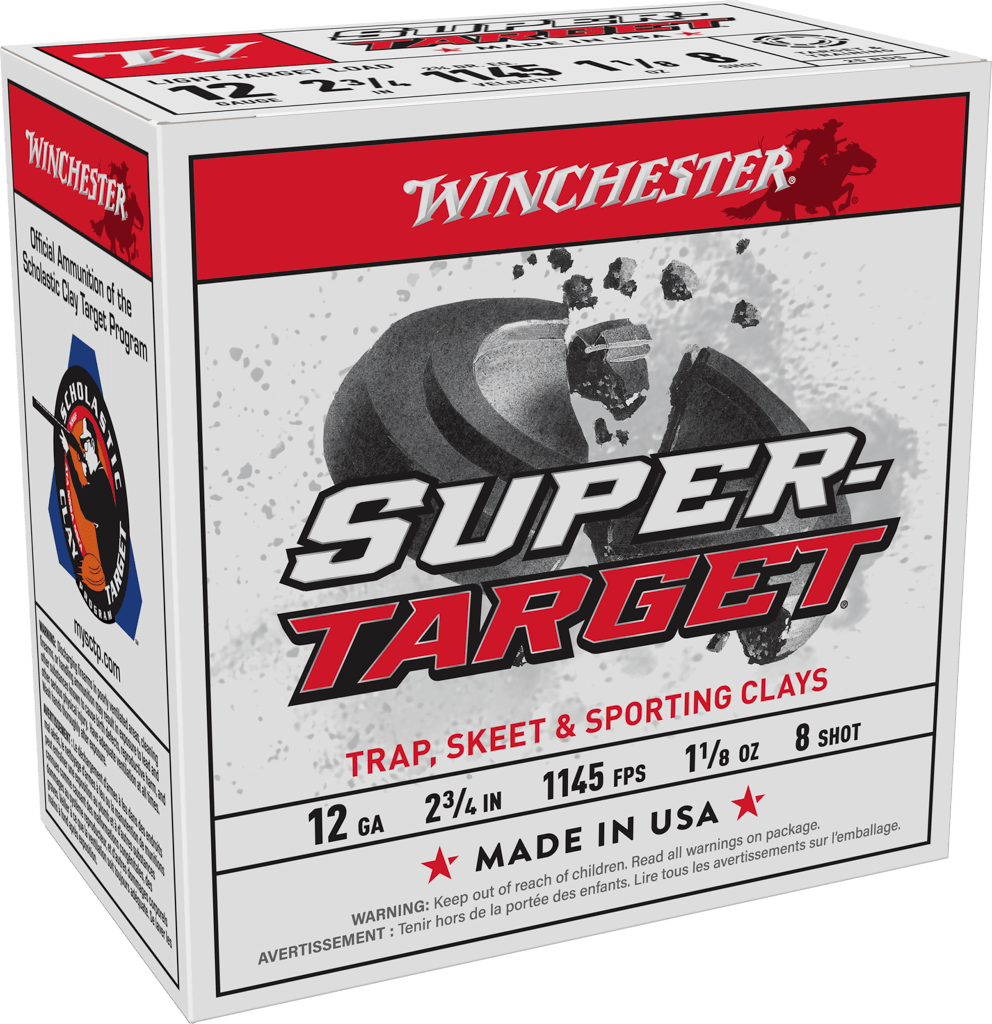Winchester Ammo TRGT128 Super-Target Light Target 12Gauge 2.75" 1 1/8oz 8Shot 25 Per Box/10 Case