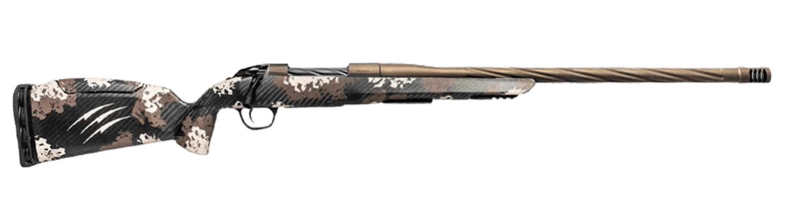 Fierce Firearms  Twisted Rage LR Full Size 308 Win 4+1 18" Smoked Bronze Cerakote Match Grade/Spiral Threaded Stainless Steel Barrel, Drilled & Tapped Receiver, Desert Shadow Camo Push Button Adj Comb