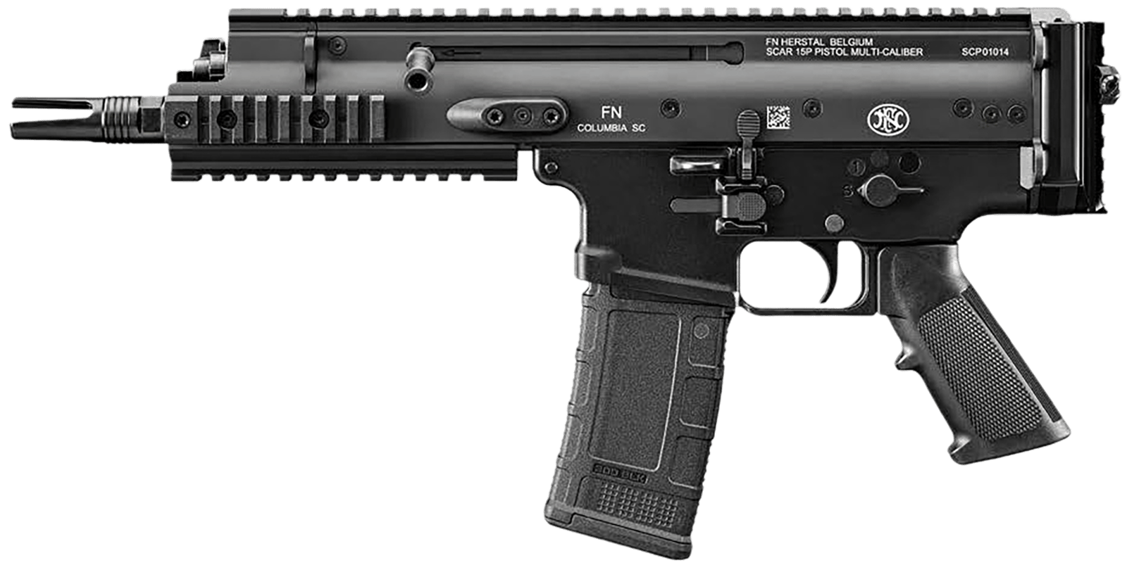FN 38101242 SCAR 15P 300 Blackout 30+1 7.50" Black Chrome Lined Steel Barrel, Black Anodized Aluminum Picatinny Rail Receiver, Black Polymer Grip, Ambidextrous