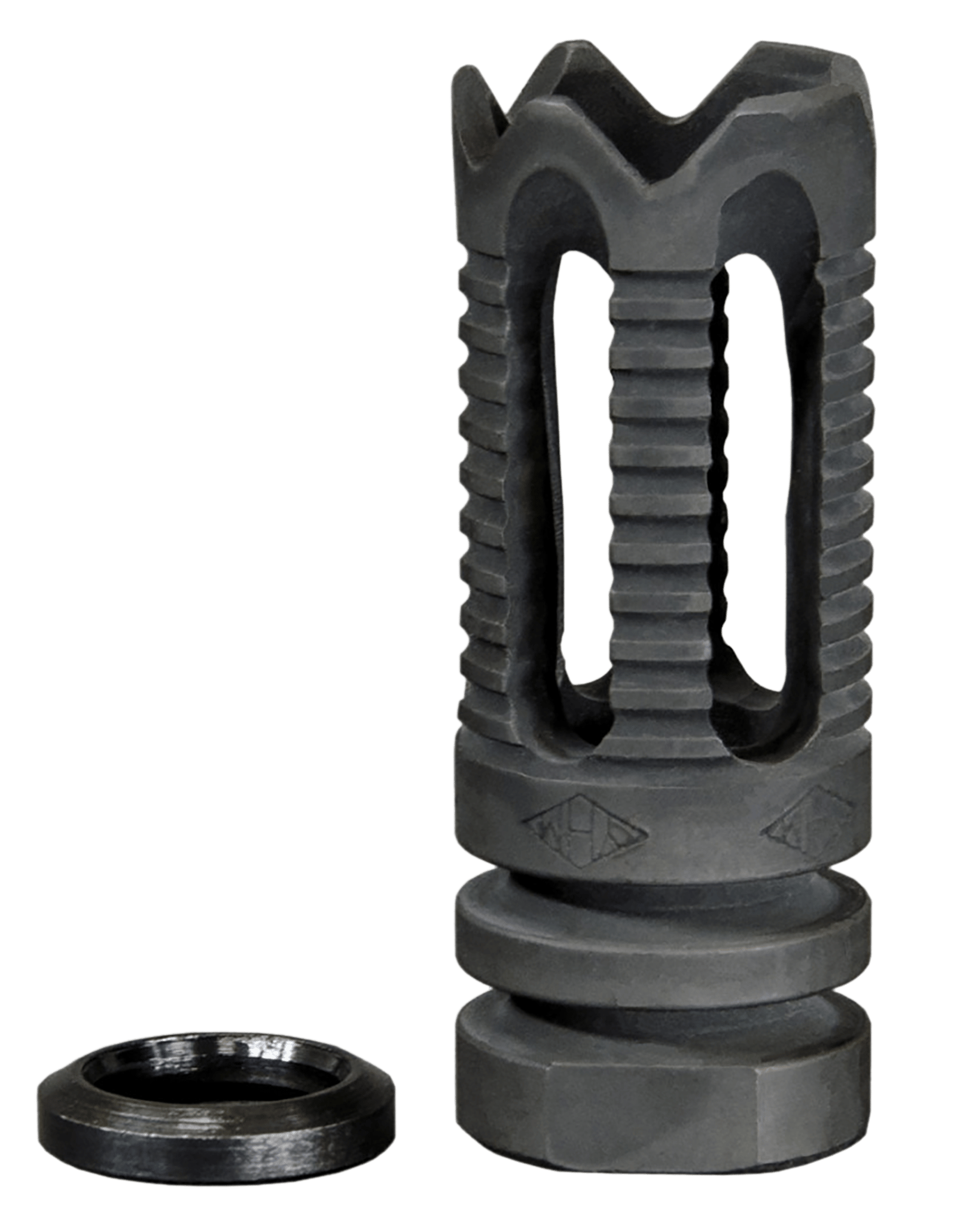 Yankee Hill 285C2 Phantom Flash Hider Black Steel with 1/2"-28 tpi Threads & Teeth for 5.56x45mm NATO AR-Platform