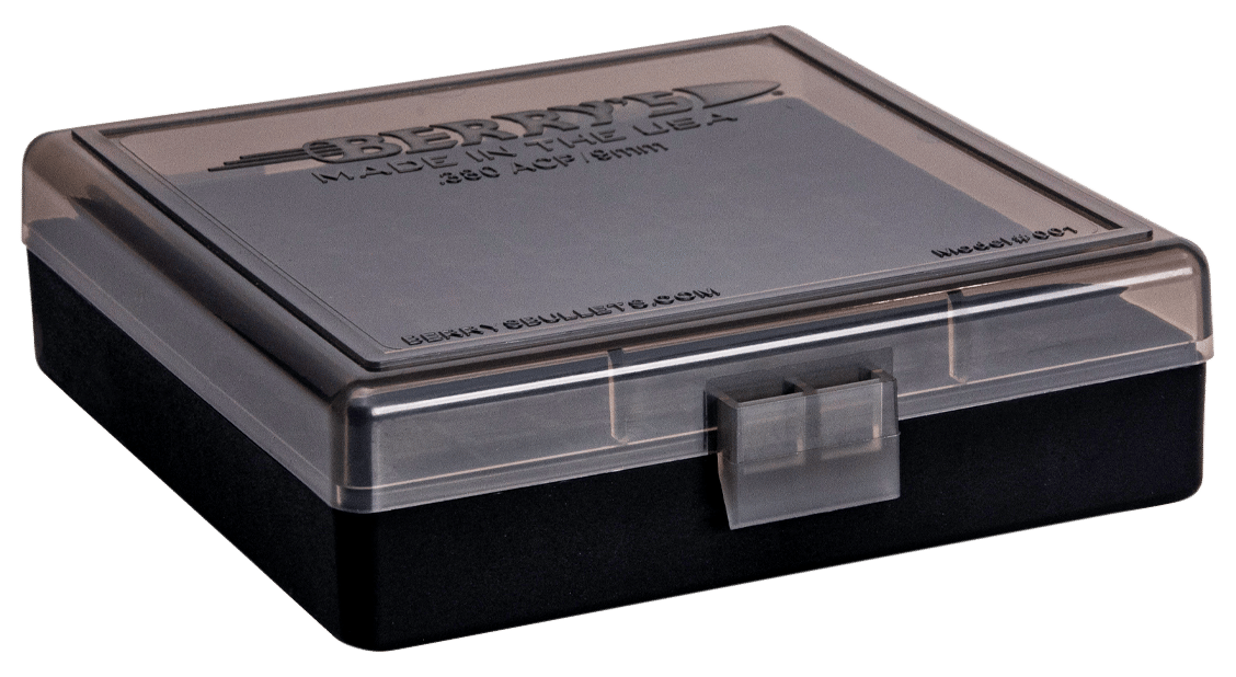 Berry's 41236 Ammo Box  9mm/380ACP Smoke/Black Polypropylene 100rd