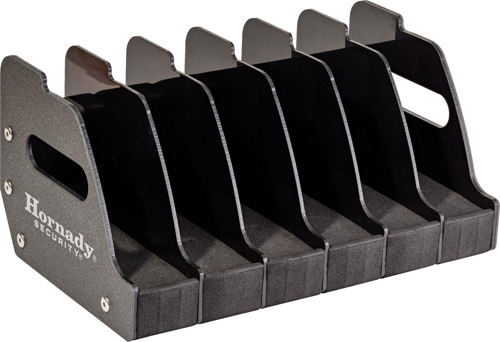 Hornady 95832 6 Gun Pistol Rack Metal w/Foam and Plastic Dividers Holds 6 Pistols