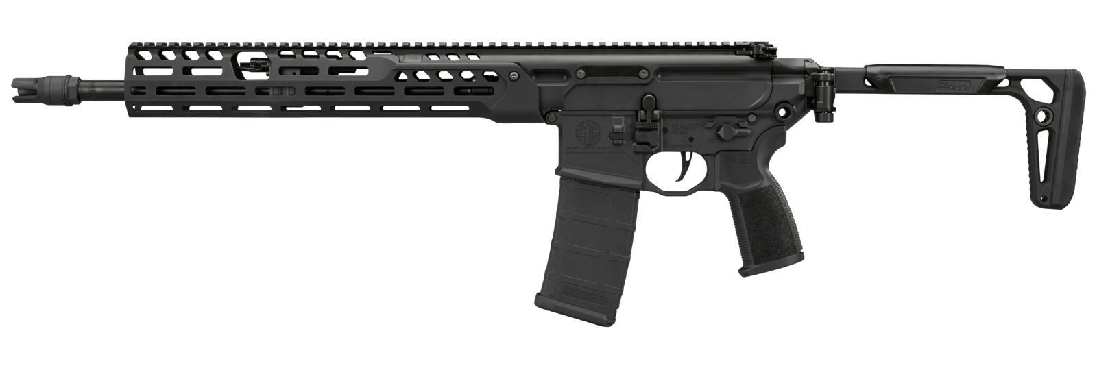 Sig Sauer RMCX556N16BLTB MCX Spear LT 5.56 NATO 30+1 16" Black Threaded Barrel, Black Anodized Alloy Receiver w/Picatinny Rail, M-LOK Handguard, Minimalist Plus Folding Stock, AR Compatible Reduced An