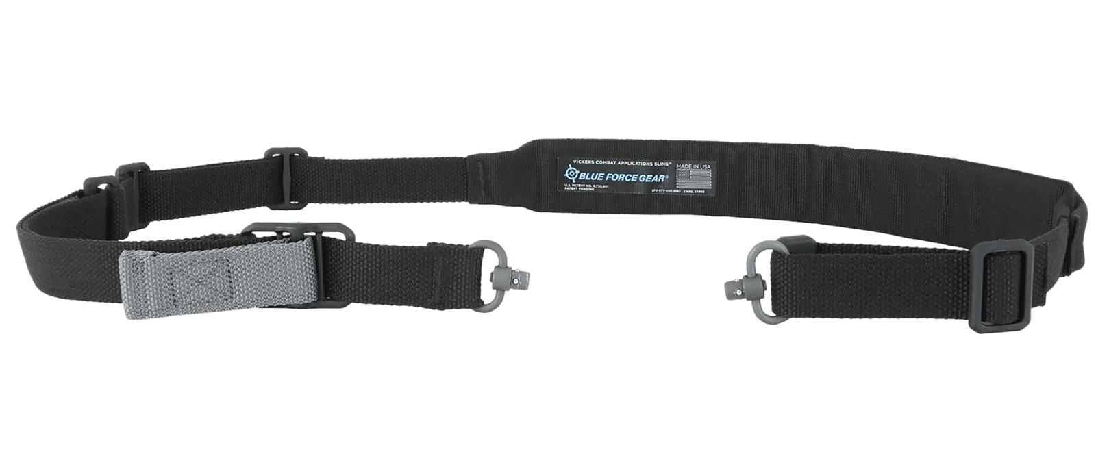Blue Force Gear VCAS2TO1PB200AABK Vickers 221 Black Cordura 57"-67" OAL Padded Rifle