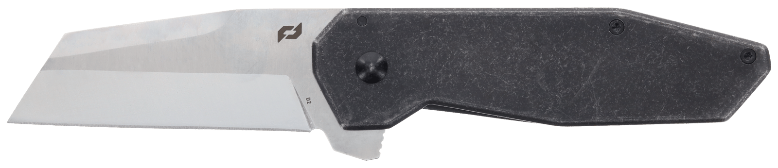 Schrade 1136251 Slyte  3" Folding Plain Satin D2 Steel Blade 4.50" Dark Stonewash Stainless Steel Handle