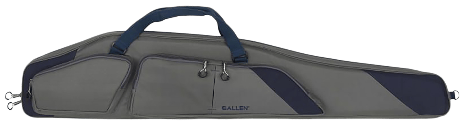 Allen 64250 Kenosha Rifle Case 50" Gray Endura w/Indigo Trim, Foam Padding, Gusseted Accessory Pockets, Lockable Zippers & Adjustable Sling