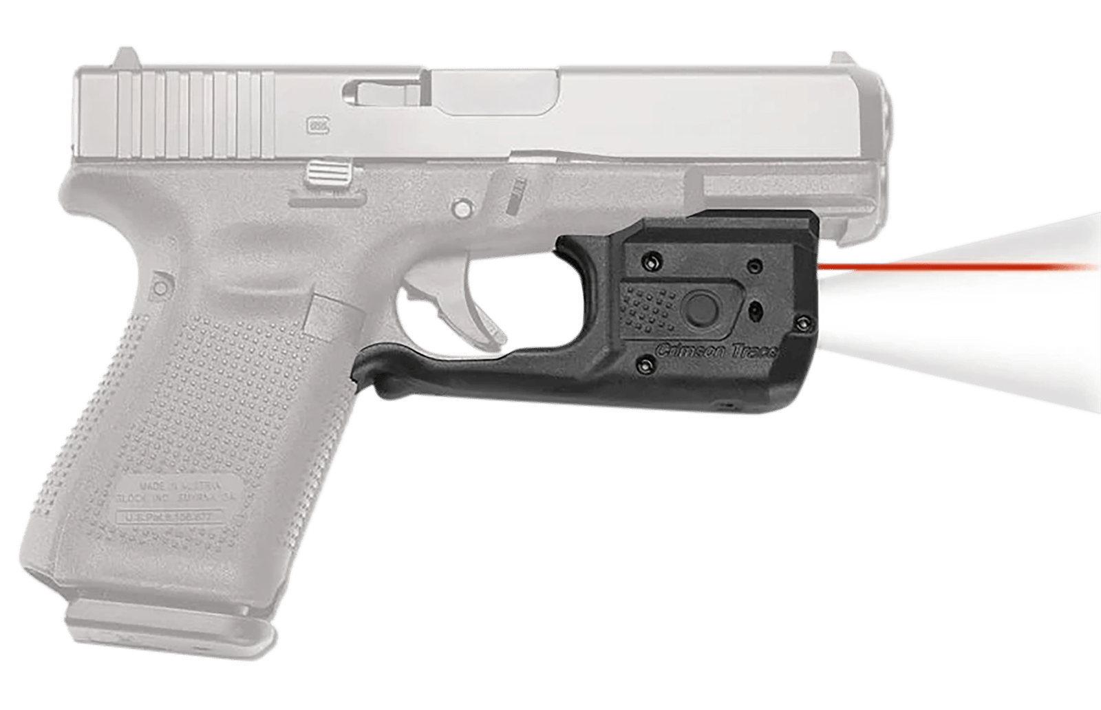Crimson Trace 0169401 Laserguard Pro Compatible w/Glock Full & Compact, Red Laser/White Light