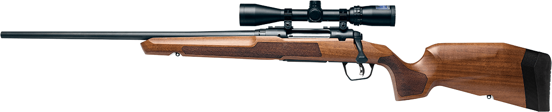 Savage Arms 32270 Axis 2 XP Combo 243 Win 4+1 22" Matte Black Sporter Barrel & Drilled & Tapped Carbon Steel Receiver, Ergonomic Hardwood Stock, Left Hand, Weaver 3-9x40mm Scope