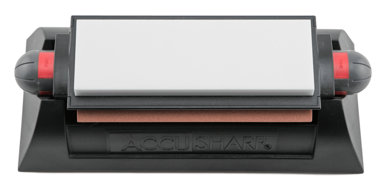 AccuSharp 025C Tri-Stone Deluxe Sharpening System Coarse, Medium, Fine Diamond, Alumina, Ceramic Sharpener Rubber Handle