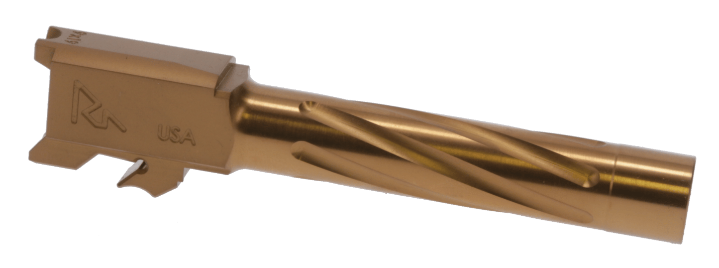 Rival Arms RARA20S201C Precision V1 Match Grade 9mm Luger 4.25" Spiral Fluted Bronze PVD Stainless Steel, Fits S&W M&P