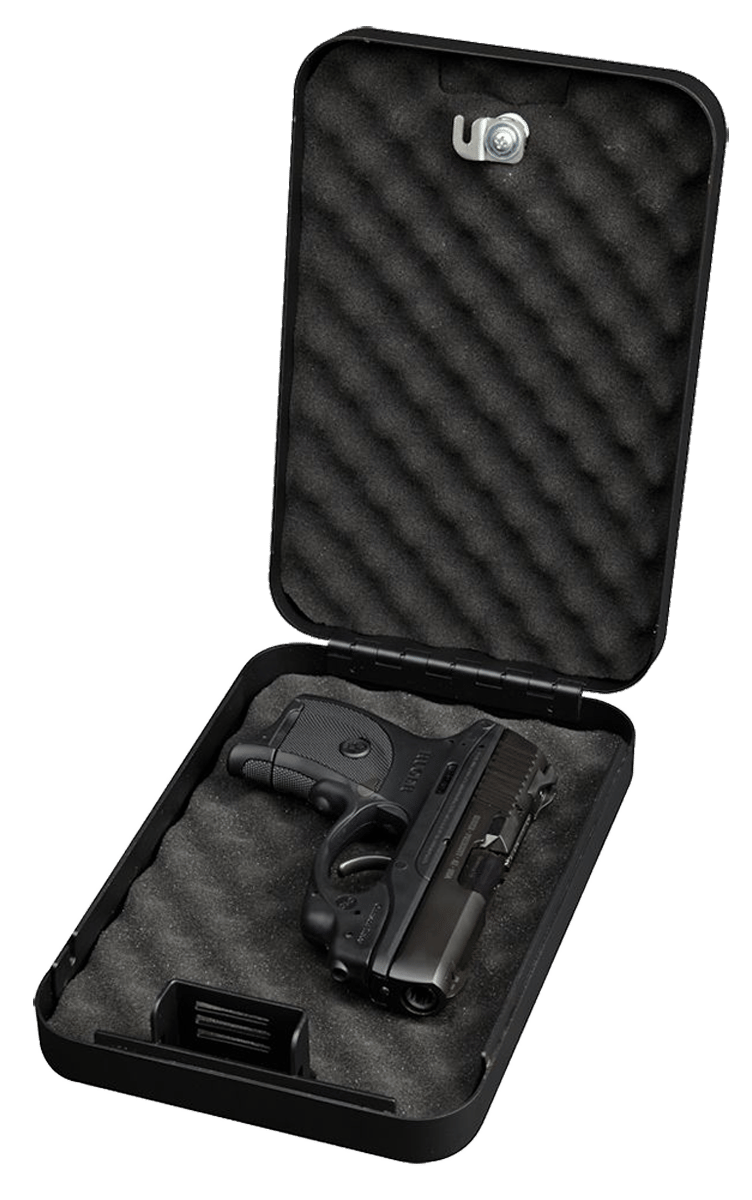 Bulldog BD1121 Personal Vault  Key Entry Black Powder Coat Steel Holds 1 Handgun 9.50" L x 6.50" W x 2" D