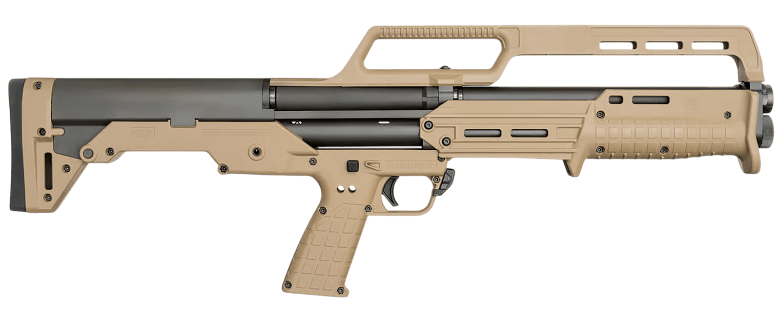 Kel-Tec KS7TAN-GEN2 KS7 G2 Bullpup Frame 12 Gauge Pump 3" 6+1 18.50" Black Steel Barrel, Tan Receiver, M-LOK, Tan Polymer Stock & Grip