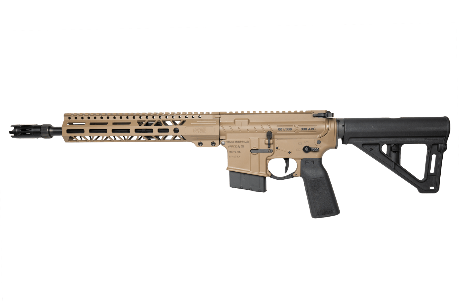 FAXON FIREARMS 338ARC PISTOL 12.5" FDE, B5 SYSTEMS MAGPUL BRACE