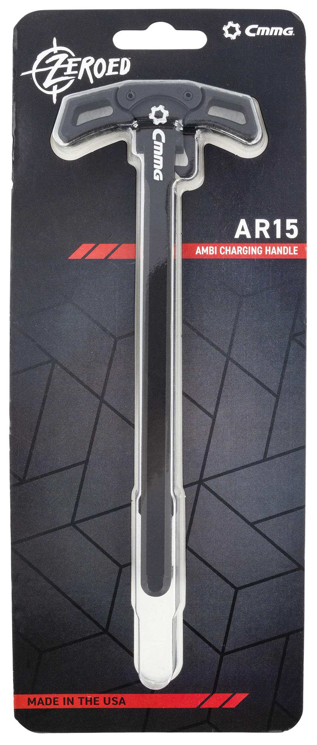 CMMG 55BA5A4 Charging Handle Zeroed Ambidextrous 7075-T6 Aluminum for AR-15 Platform