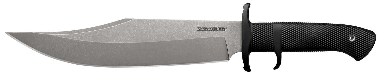 Cold Steel CS39LSWBA Marauder  9" Fixed Bowie Plain Stone Washed AUS-8A SS Blade/Black Kray-Ex Handle Includes Sheath