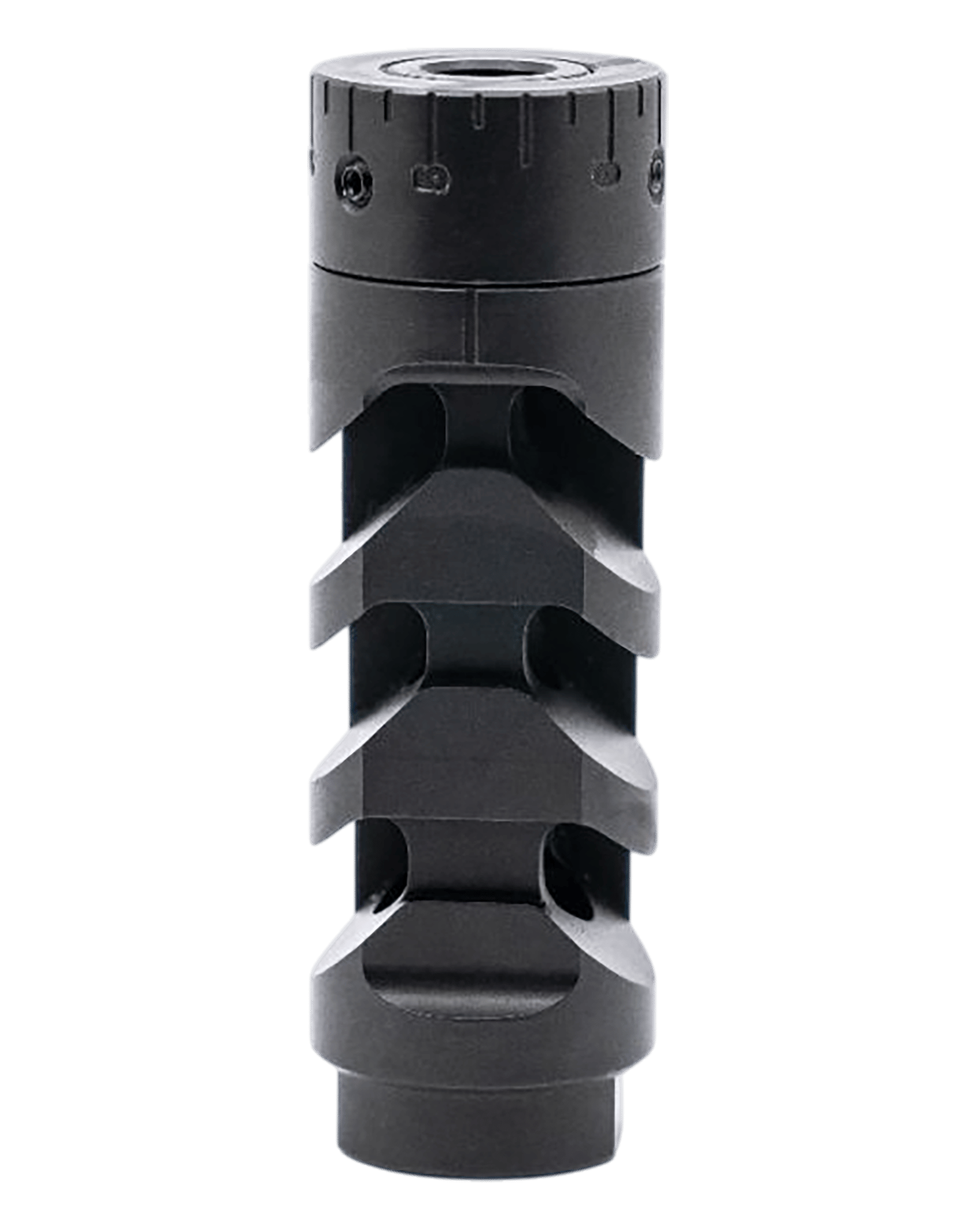 Armaspec ARM1932-BLK Muzzle Brake Harmonics-Tuner Black Stainless Steel 5/8x24 Threads 30 Cal