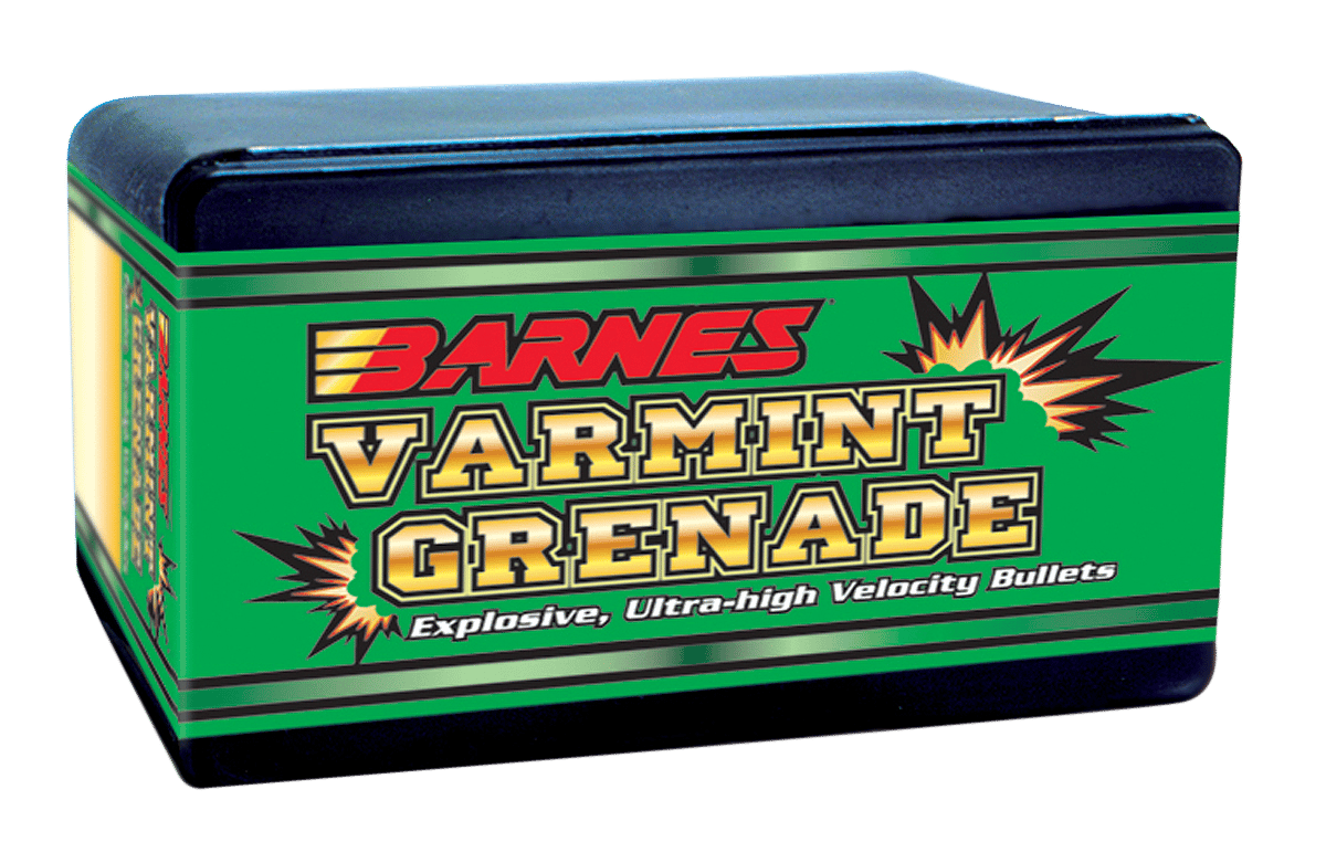 Barnes Bullets 30171 Varmint Grenade Ultra High Velocity 22Cal 36gr Flat Base Hollow Point 100/Box