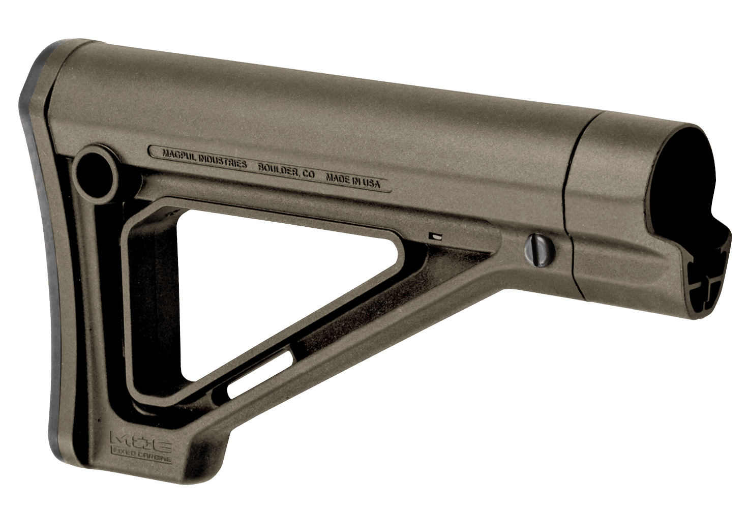 Magpul MAG480-ODG MOE Carbine Stock Fixed OD Green Synthetic for AR-15, M16, M4 with Mil-Spec Tube (Tube Not Included)