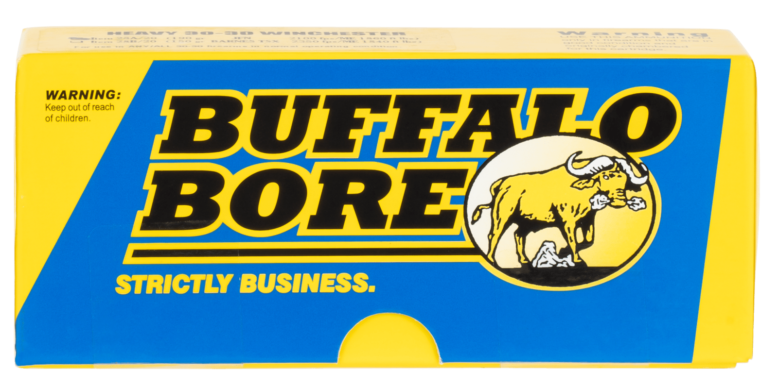 Buffalo Bore Ammunition 28A20 Heavy Strictly Business 30-30Win 190gr Semi Jacketed Flat Point 20 Per Box/12 Case