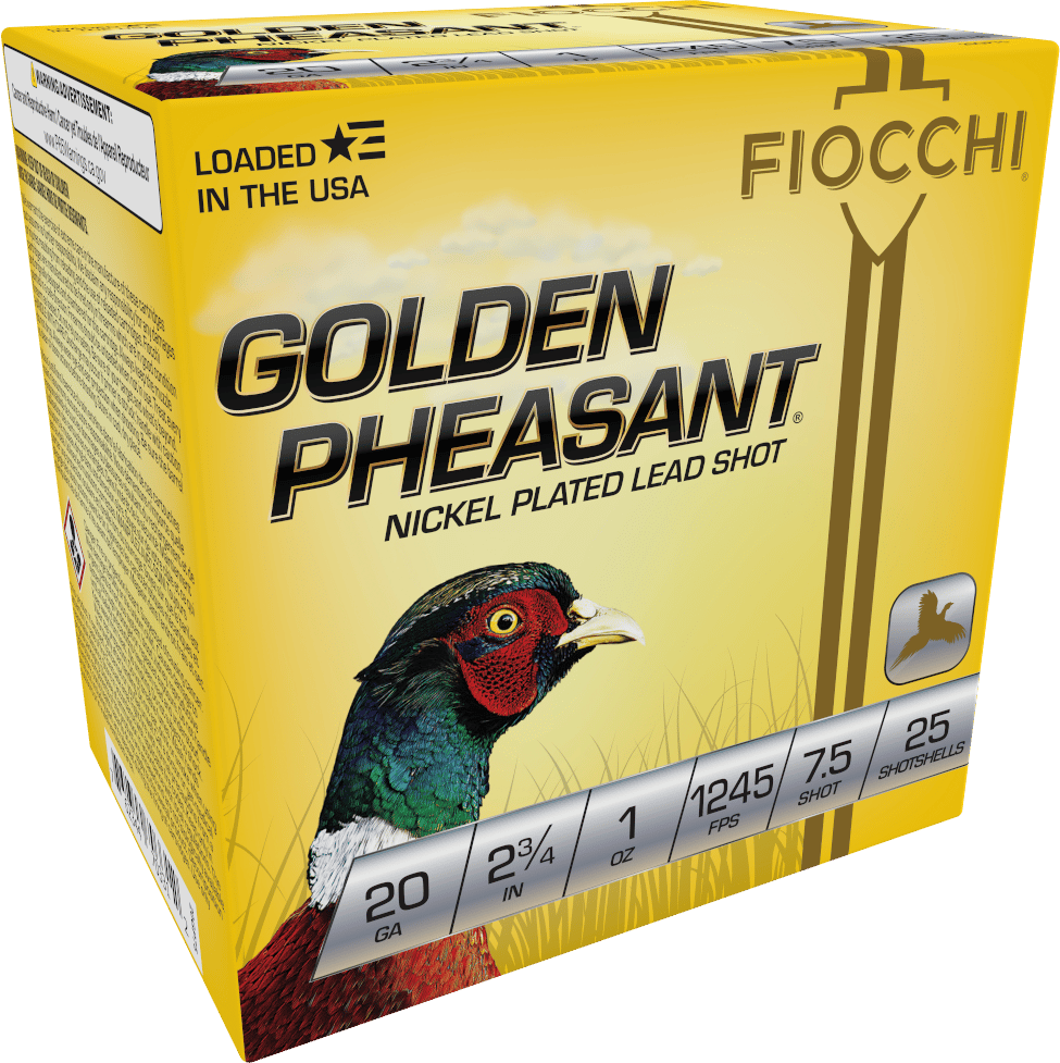 Fiocchi 20GP75 Golden Pheasant Extrema 20Gauge 2.75" 1oz 7.5Shot 25 Per Box/10 Case
