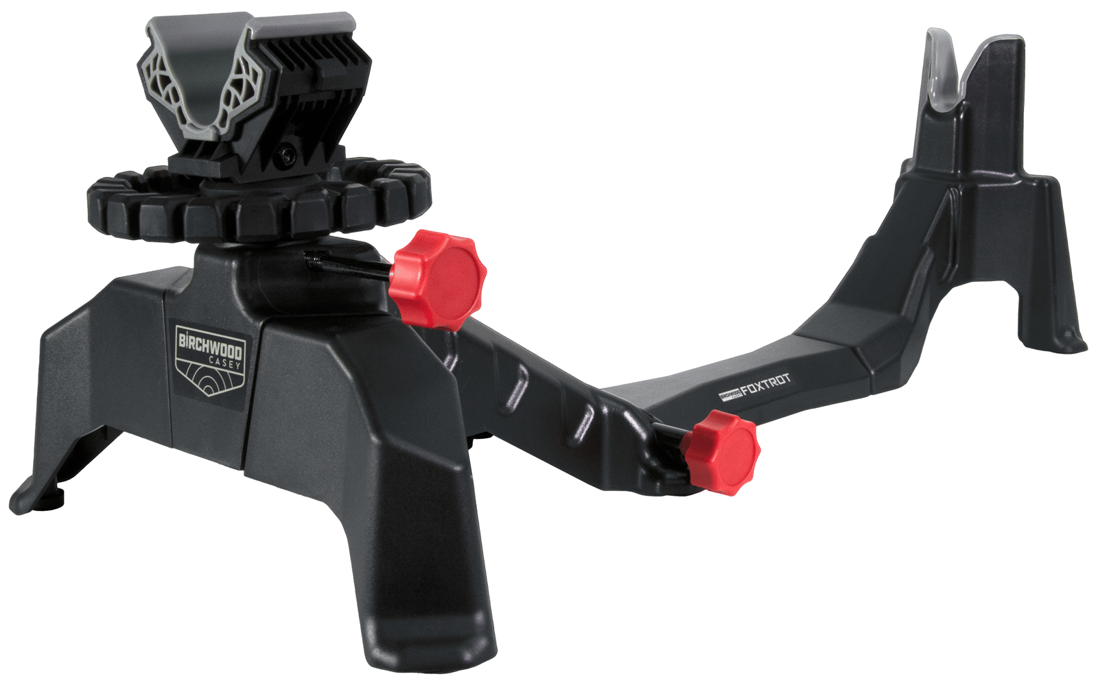 Birchwood Casey CSR Foxtrot Shooting Rest Black Non-Marring Material/Red Accents, Adjustable Elevation, Removeable Center Section for Pistols & Rifles
