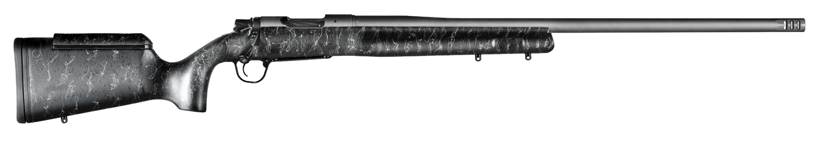 Christensen Arms 8010200400 Mesa Long Range 300 Win Mag 3+1 26" Threaded Barrel, Tungsten Gray Cerakote, Black with Gray Webbing Stock