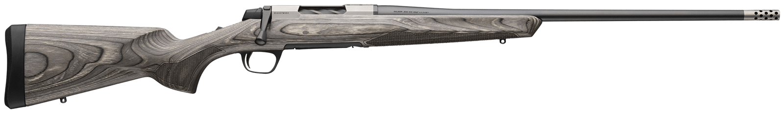 Browning 036092226 X-Bolt 2 Hunter Full Size 30-06 Springfield 4+1 22" Matte Blued Threaded Sporter Barrel, Drilled & Tapped Stainless Steel Receiver, Fixed Gray Laminate Stock, Radial Muzzle Brake