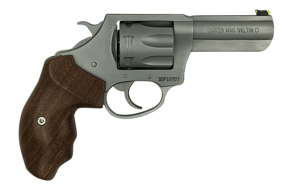 Charter Arms 73230 Professional IV Large 32 H&R Mag, 7 Shot 3" Matte Stainless Steel Barrel & Cylinder, Anodized Aluminum Frame w/Finger Grooved Wood Grip