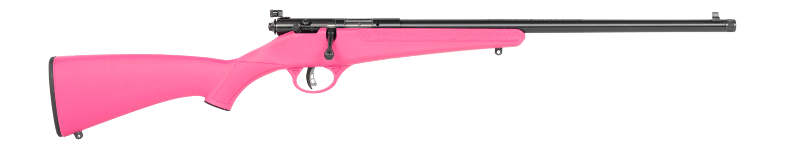 Savage Arms  Rascal F-SR 22 LR 1rd 16.13" Matte Black Single Shot Threaded Barrel, Pink Synthetic Stock, Right Hand
