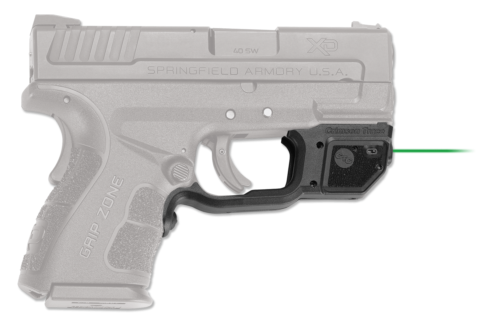 Crimson Trace 0163301 Laserguard  Springfield XD Mod2, Green Laser Black Polymer