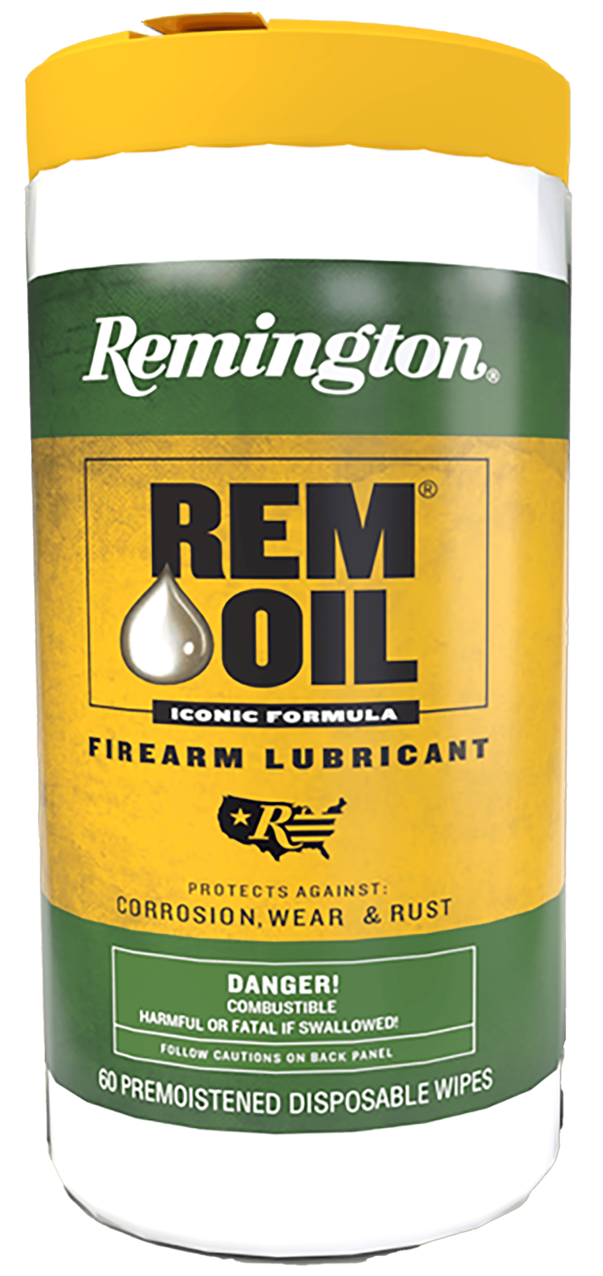 Remington Accessories 18384 Rem Oil Wipes Cleans/Lubricates/Protects 60 Count